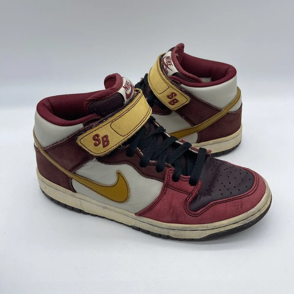 NikeSB Dunk Mid Pro Youth Size 6 Sneakers 314383-671  'Deep Burgundy Bronze'